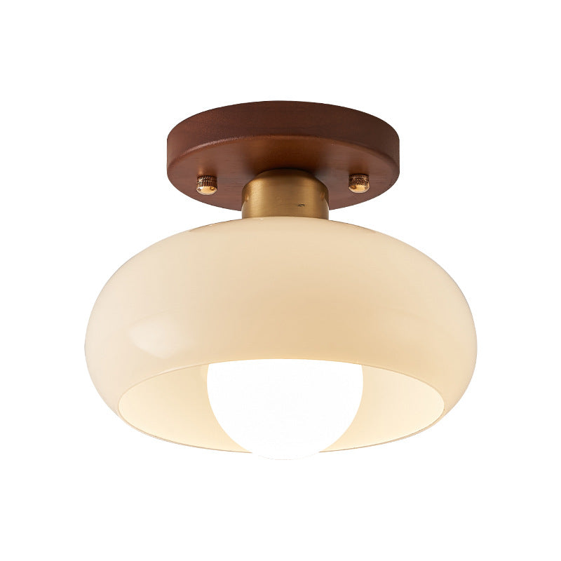 Plafonnier en bois crème