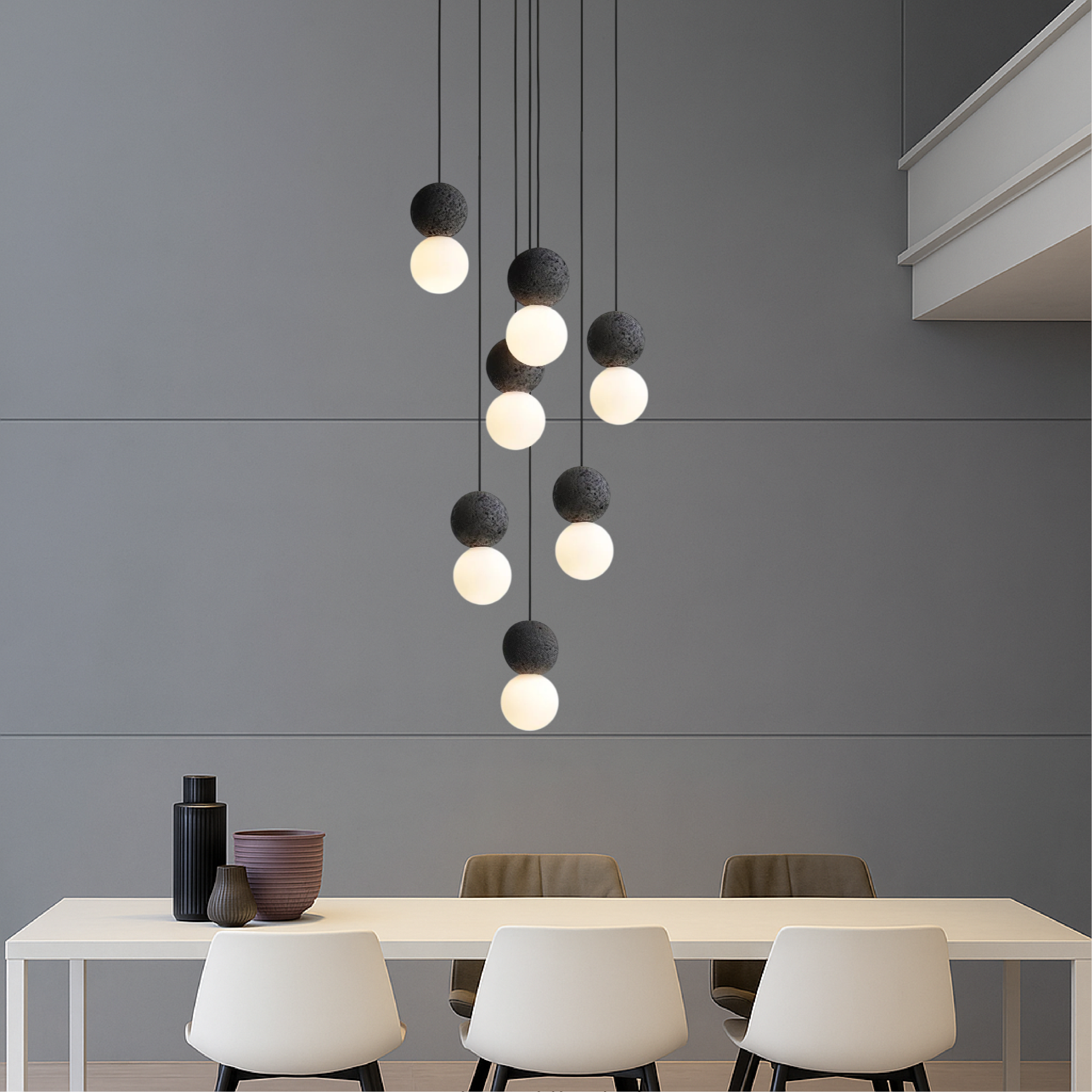 Lustre en obsidienne
