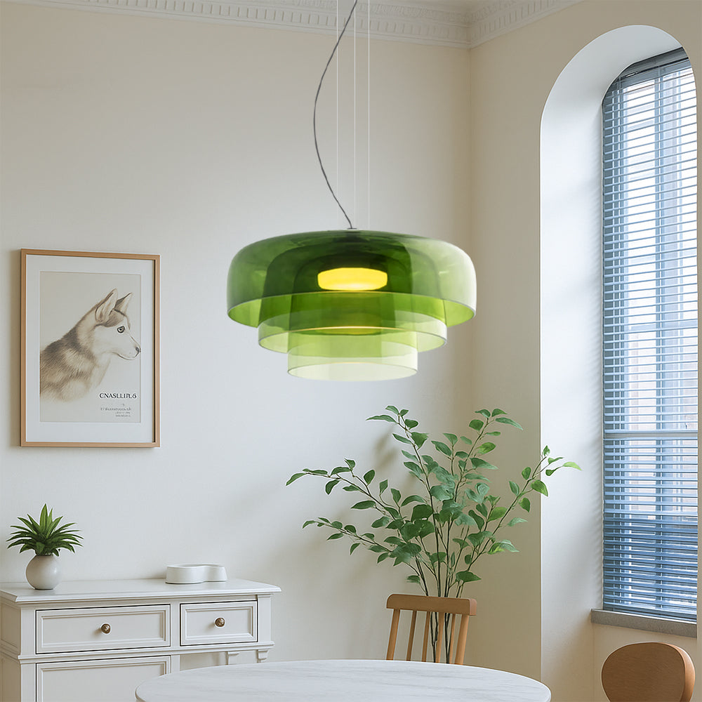 Lampe pendante en verre
