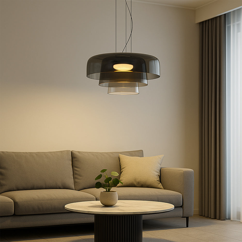 Lampe pendante en verre