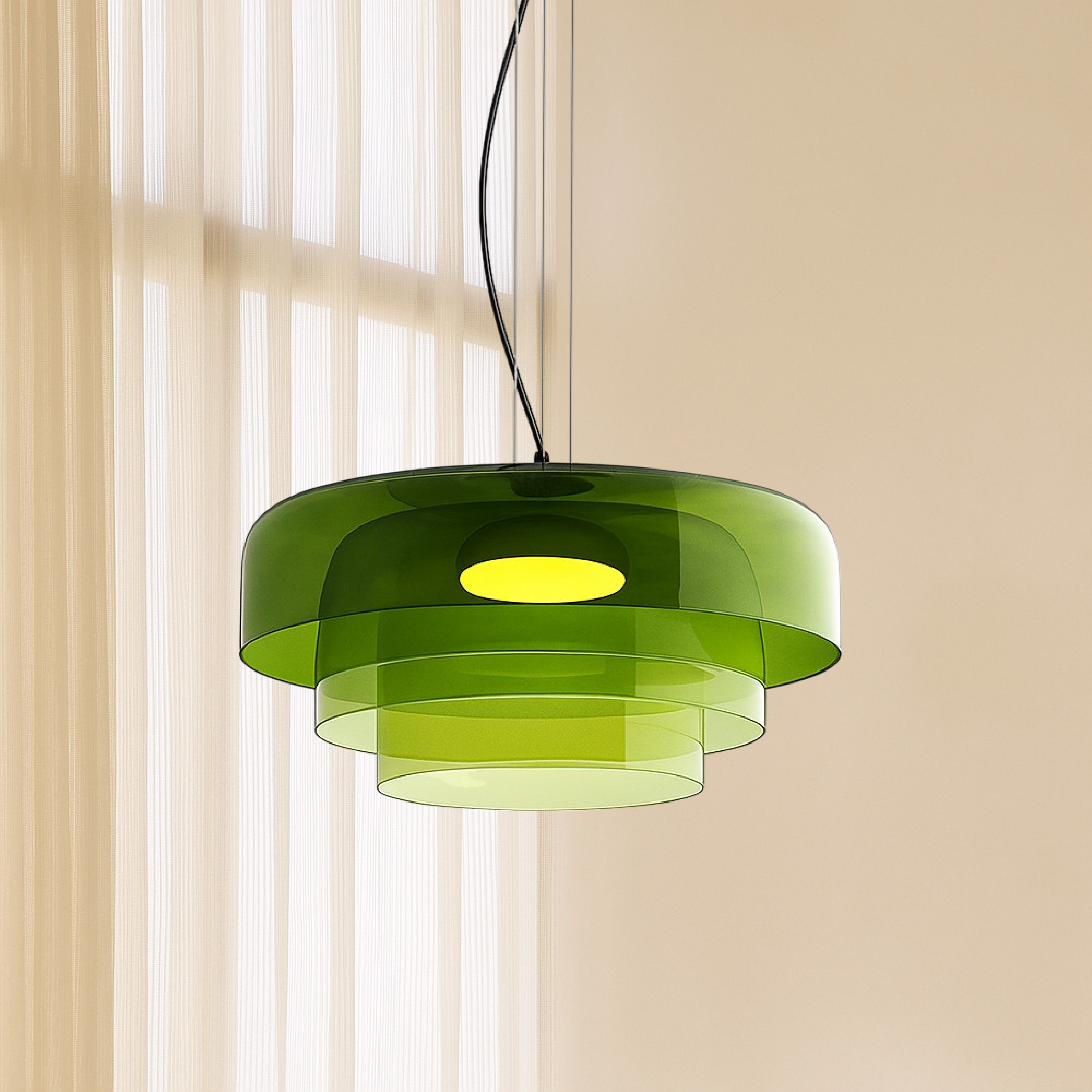 Lampe pendante en verre