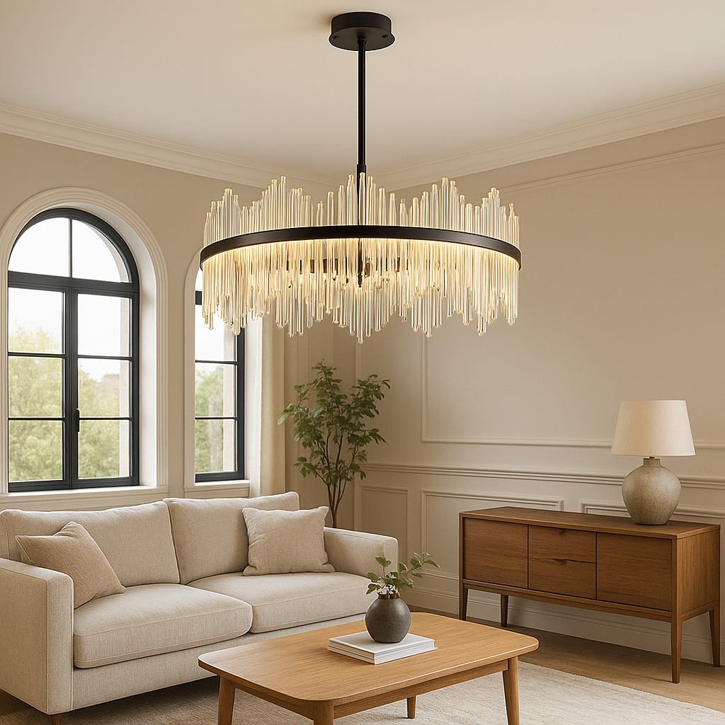 Lustre Terri en cristal noir