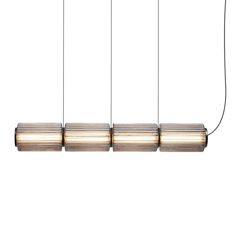 Lampe pendante en verre cylindrique
