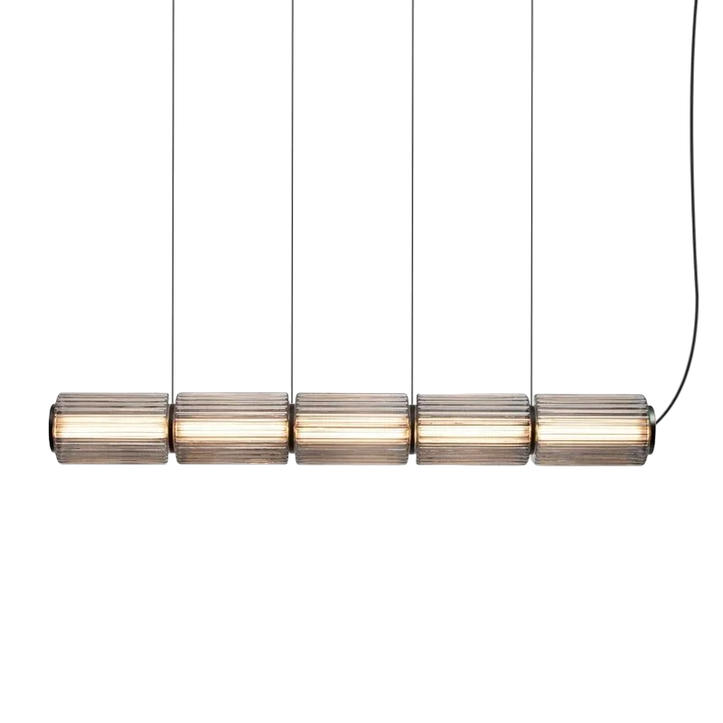 Lampe pendante en verre cylindrique