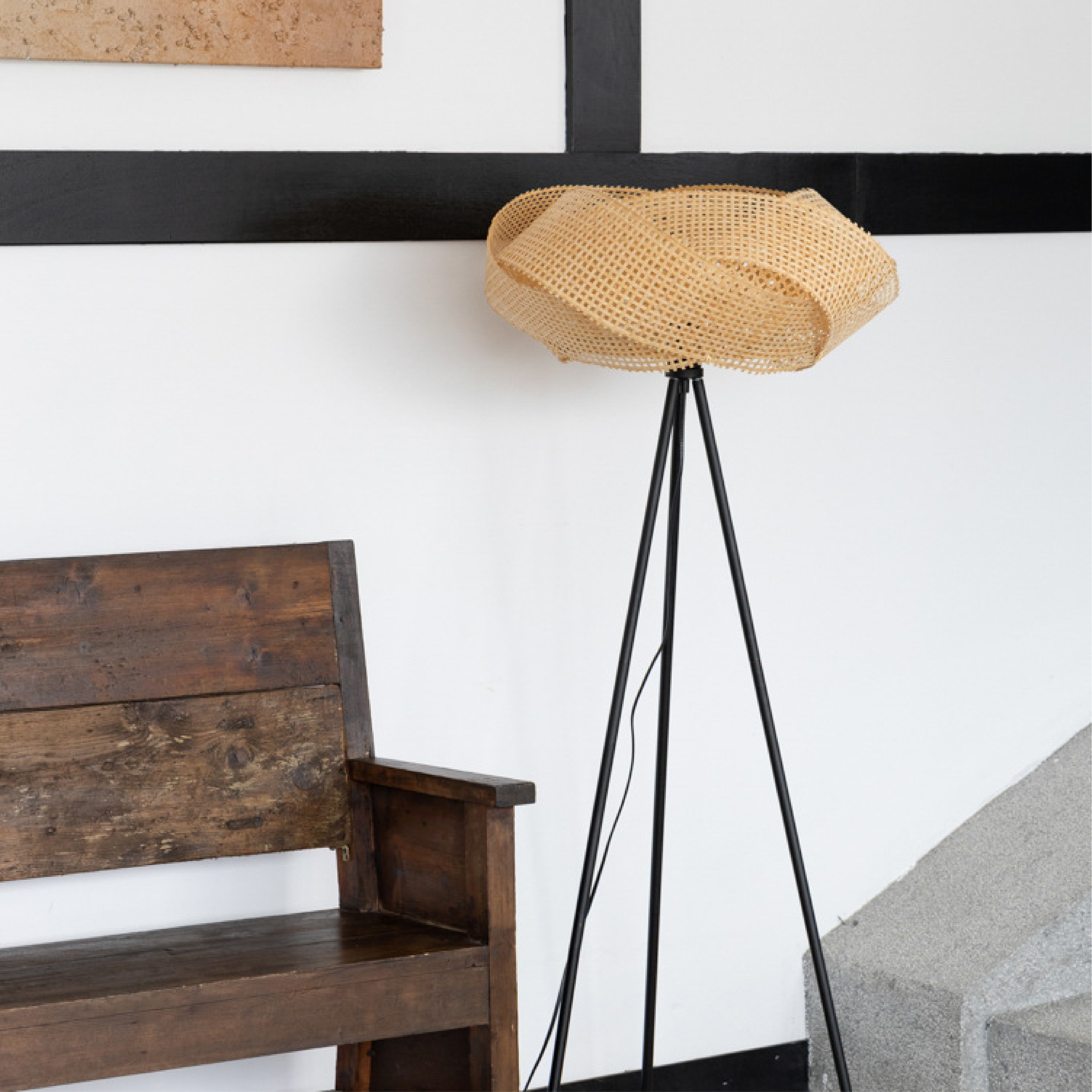 Lampe de sol en bambou