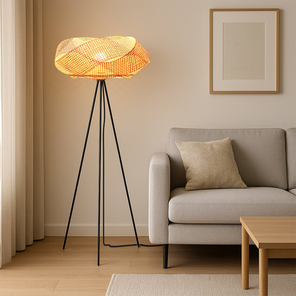 Lampe de sol en bambou