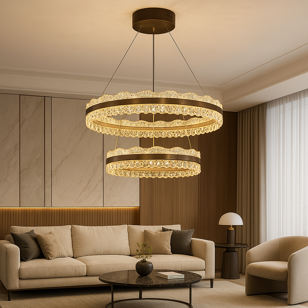 Lustre à 2 couches