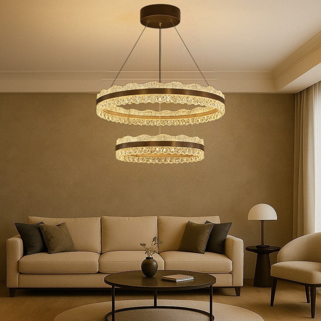 Lustre à 2 couches