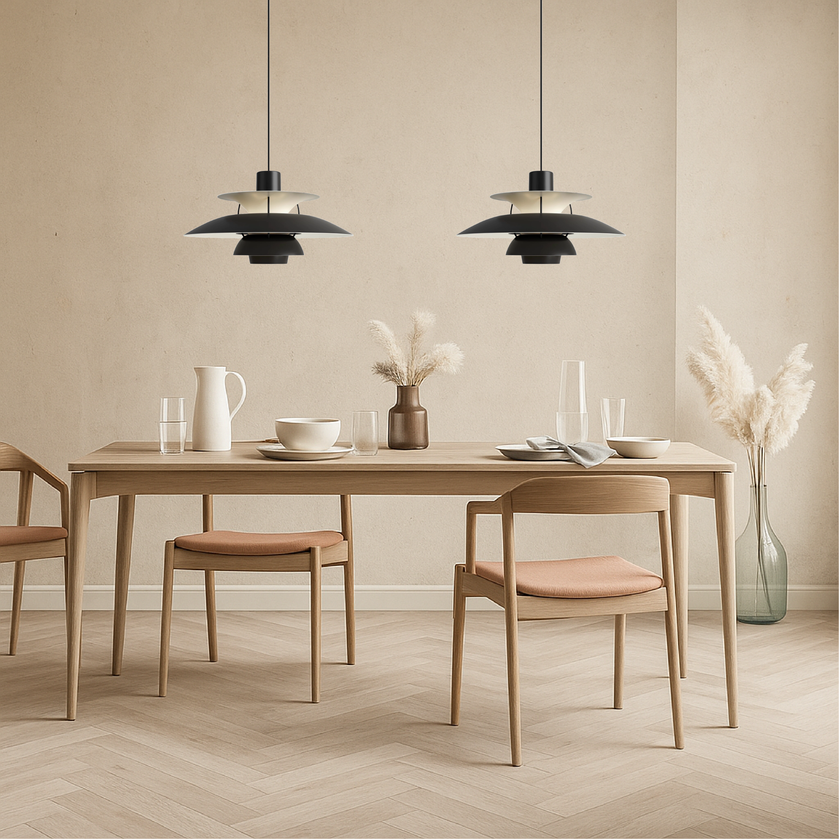 Lampe suspendue multicouche danoise