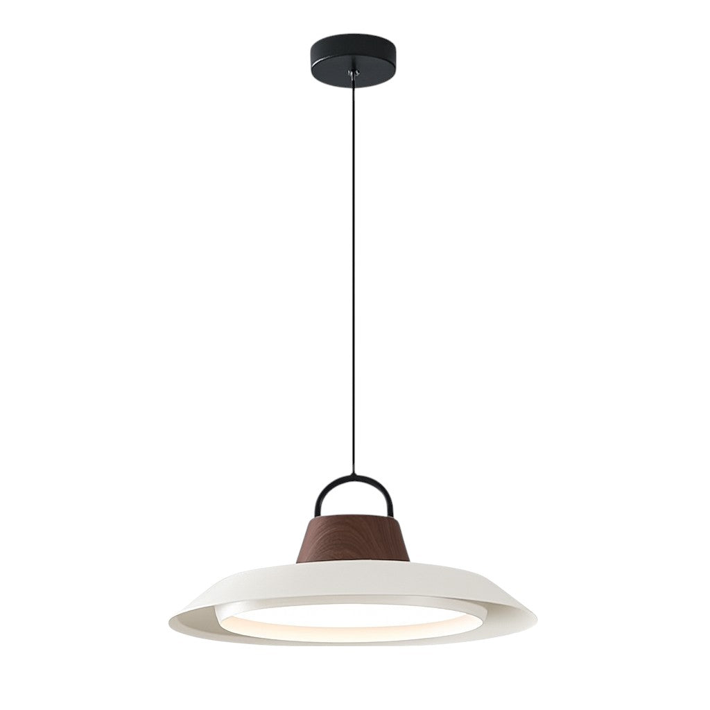 Lampe pendante scandinave en bois/métal