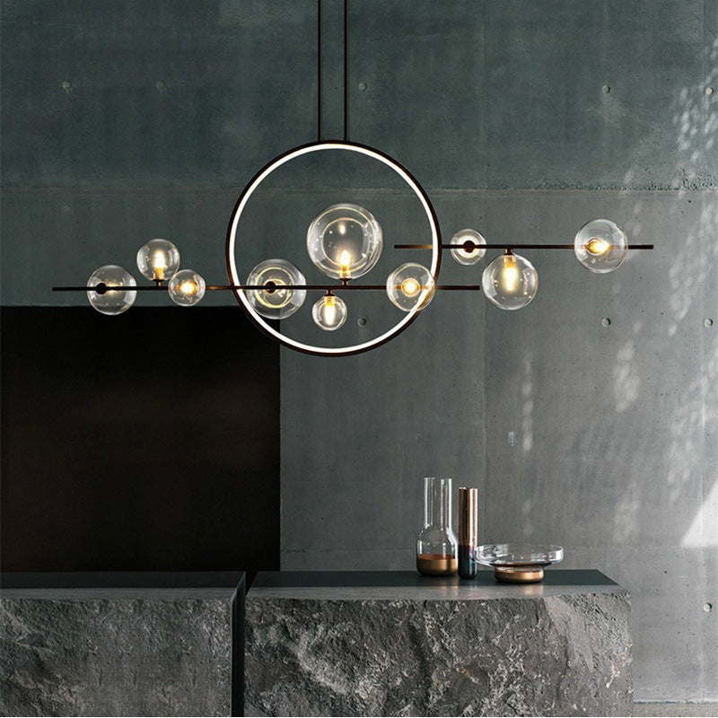 Chandelier de table de cuisine en verre