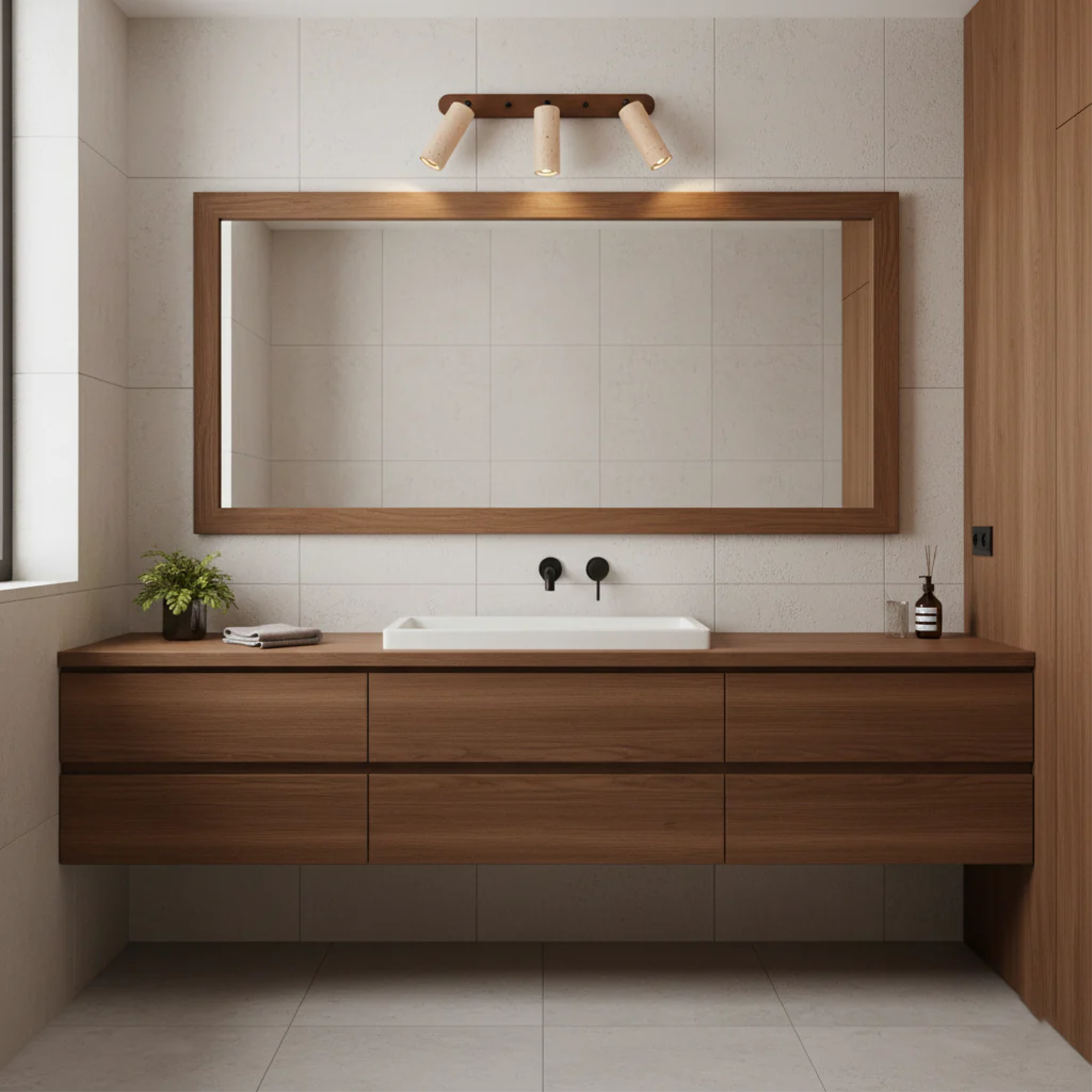 Applique rotative en travertin