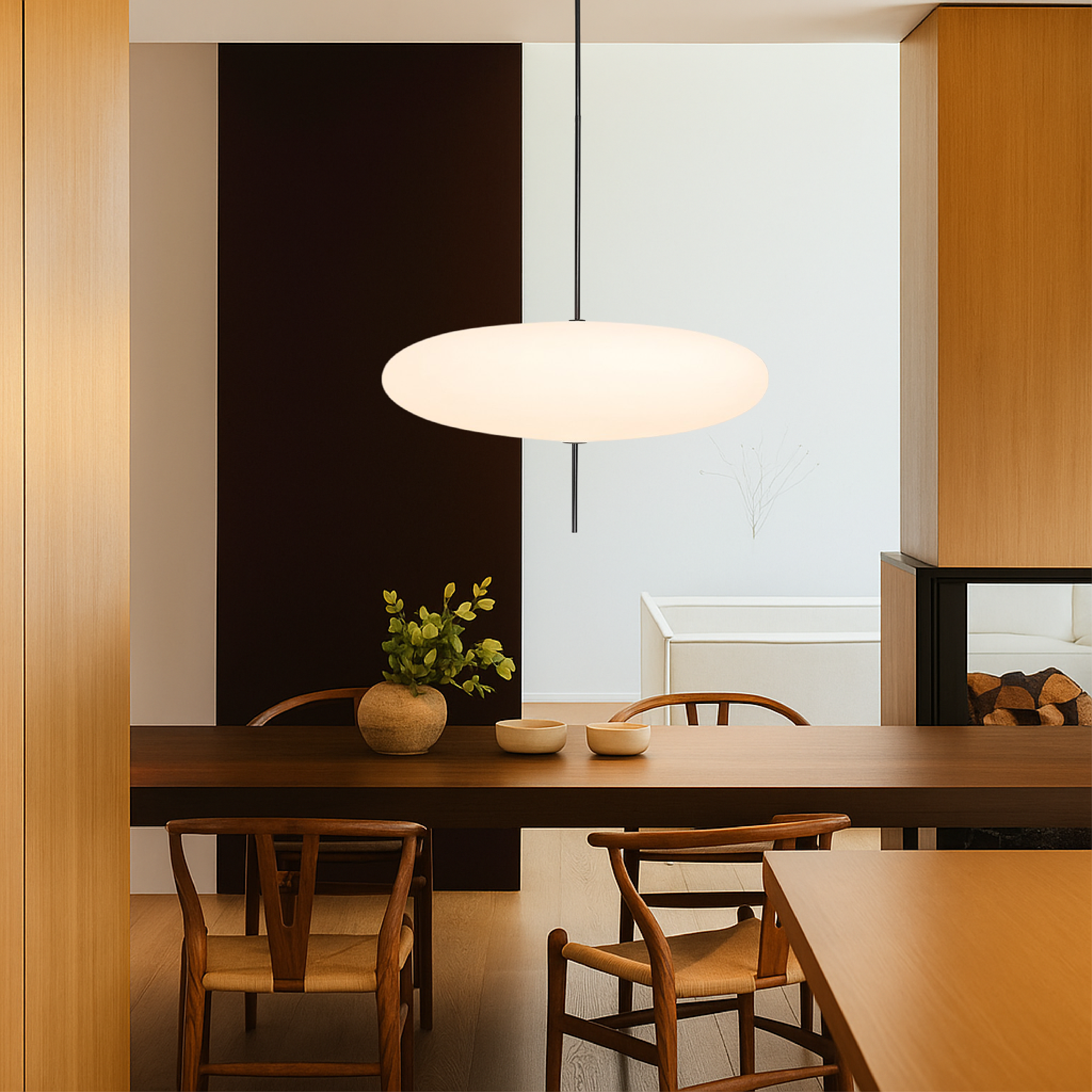 Lampe suspendue danoise Bauhaus
