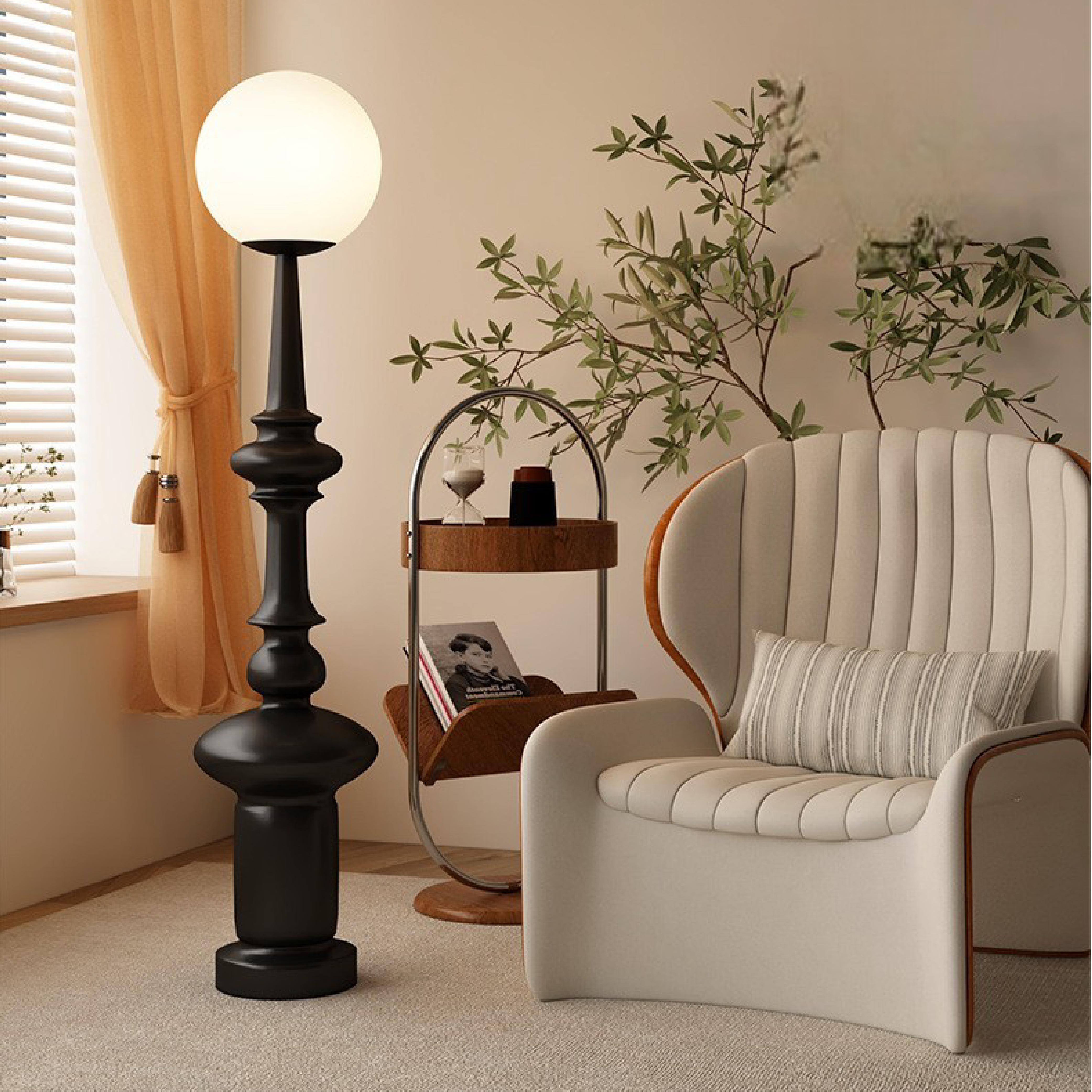 Lampadaire Bauhaus noir