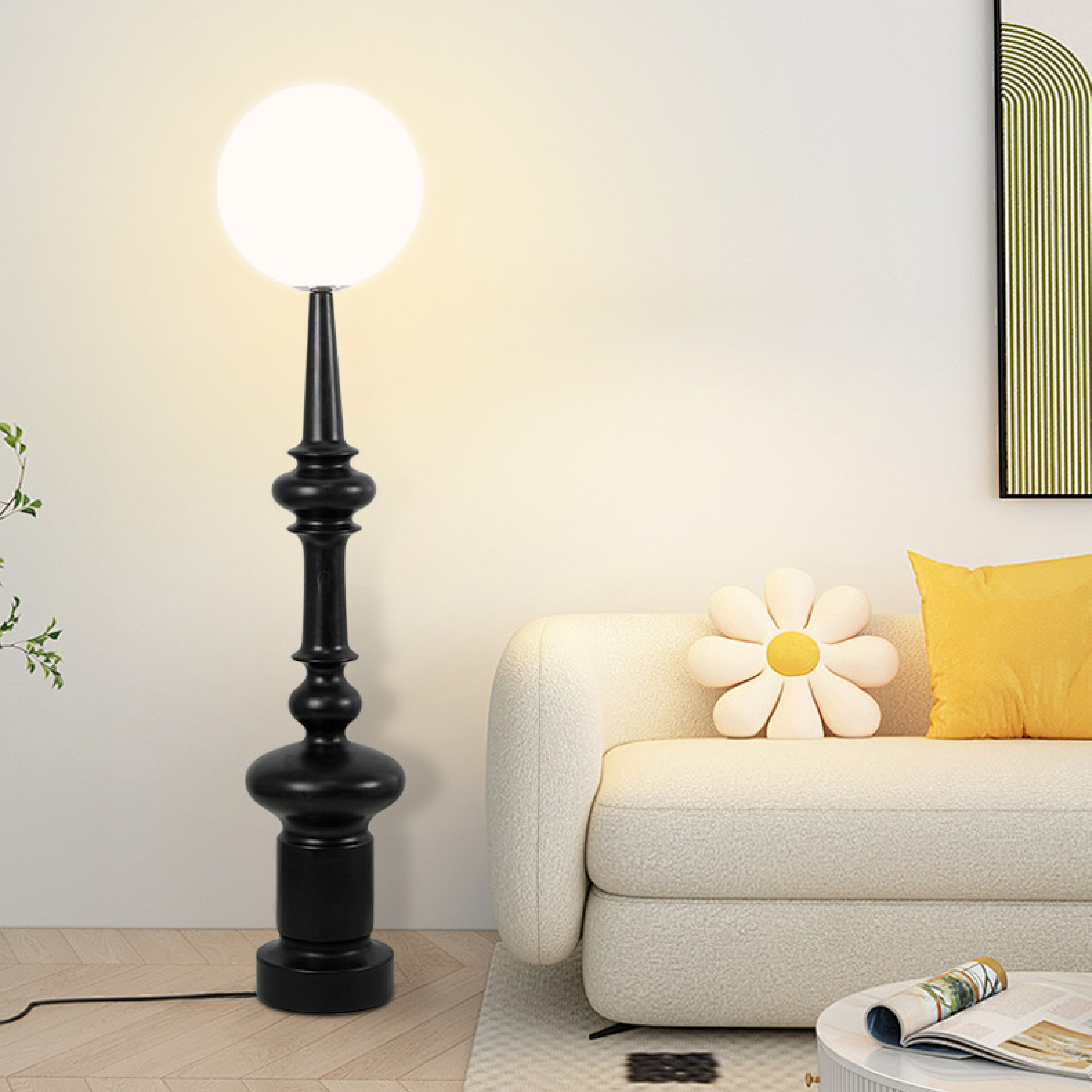 Lampadaire Bauhaus noir
