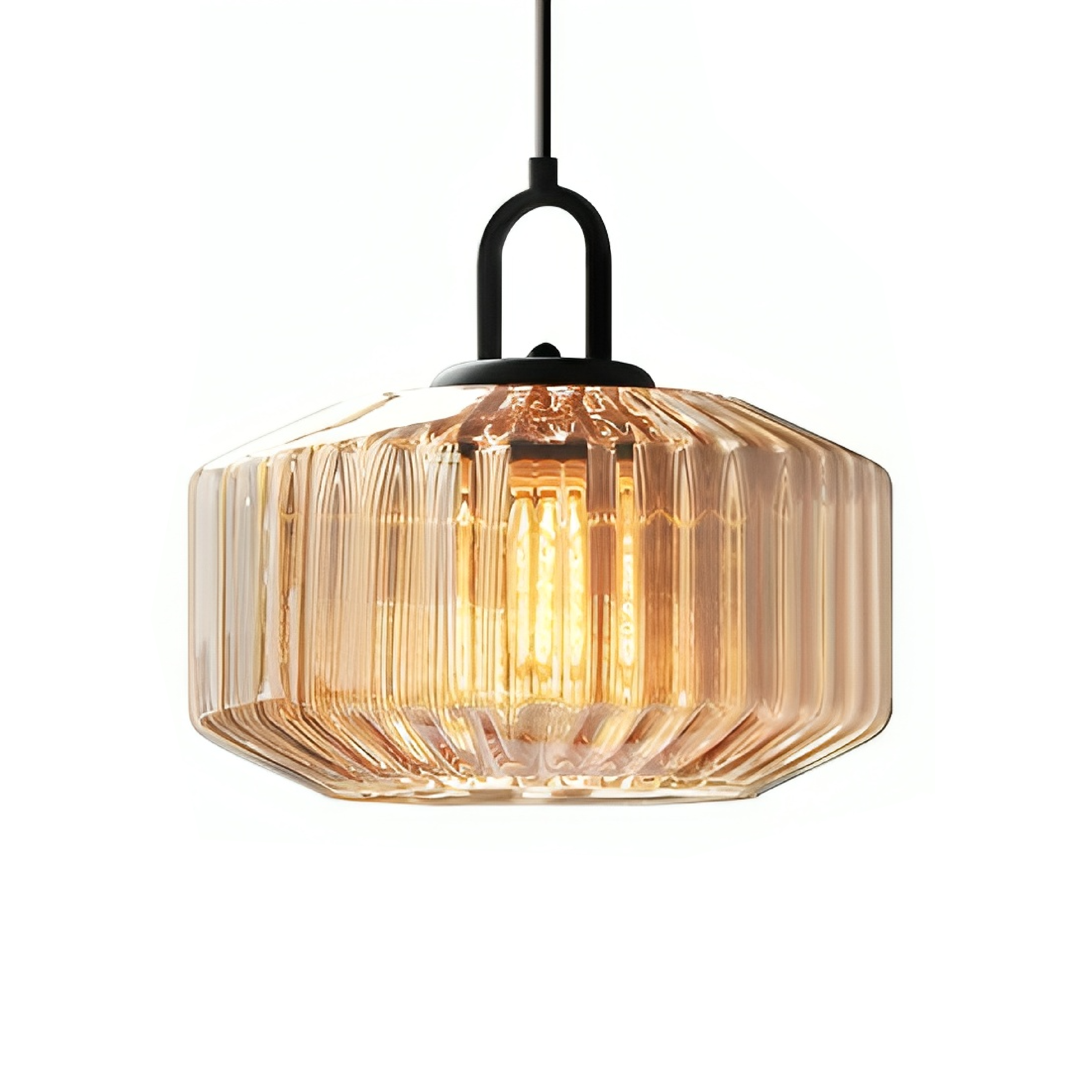 Lampe pendante en verre coloré