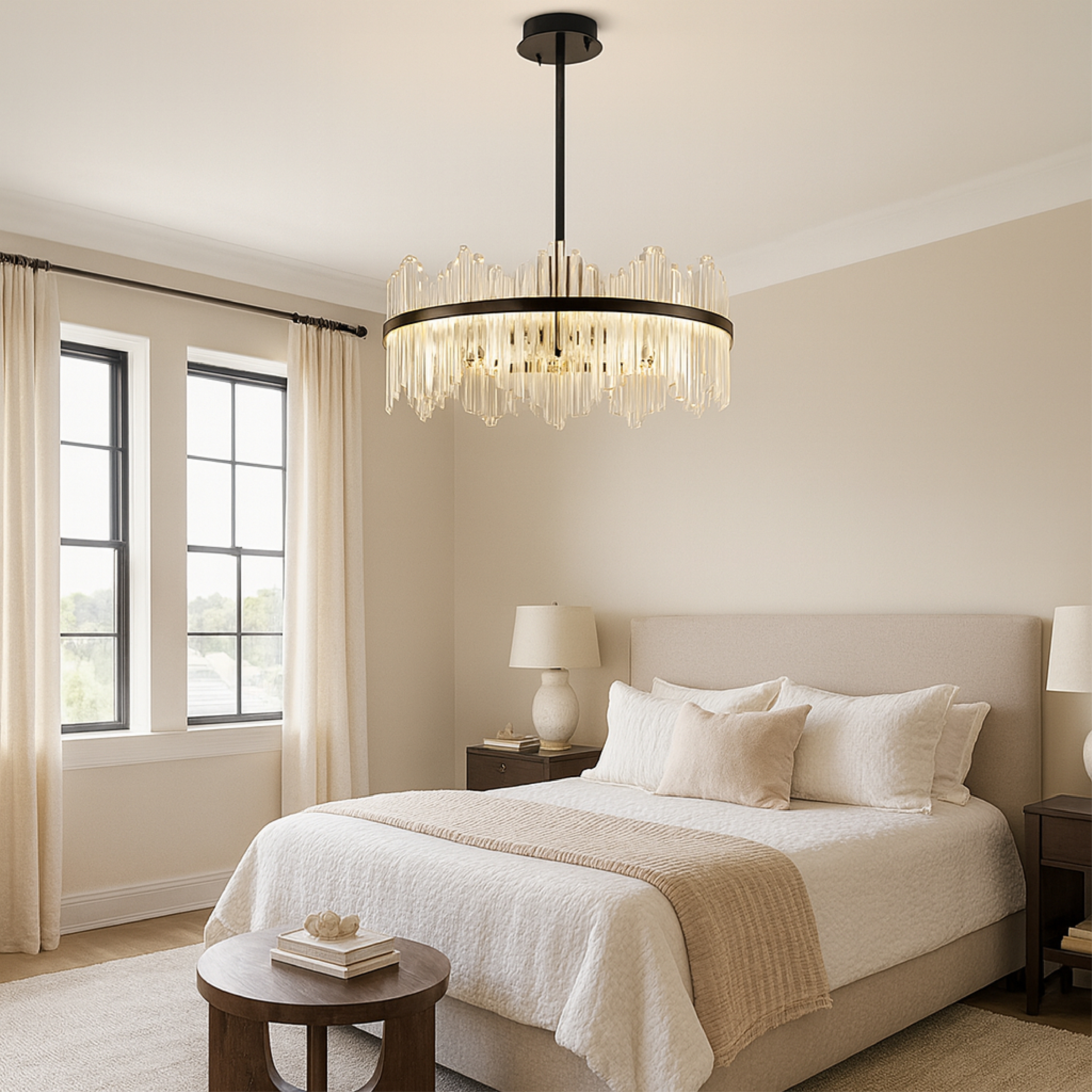Lustre Terri en cristal noir