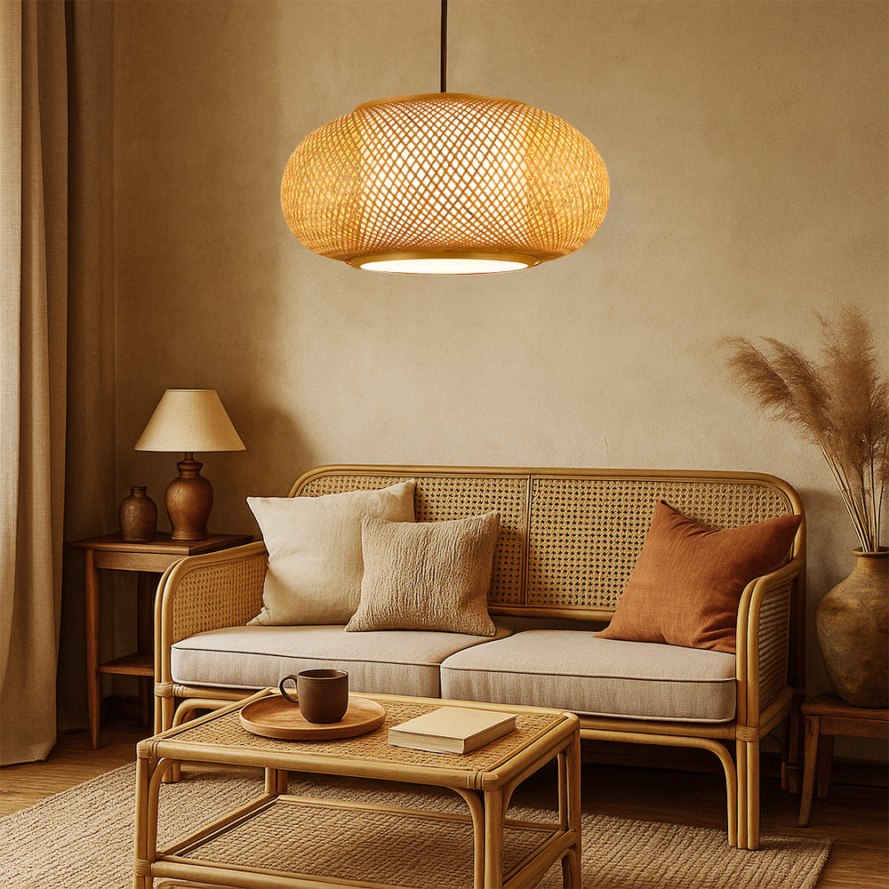 Lampe suspendue en bambou Hansens