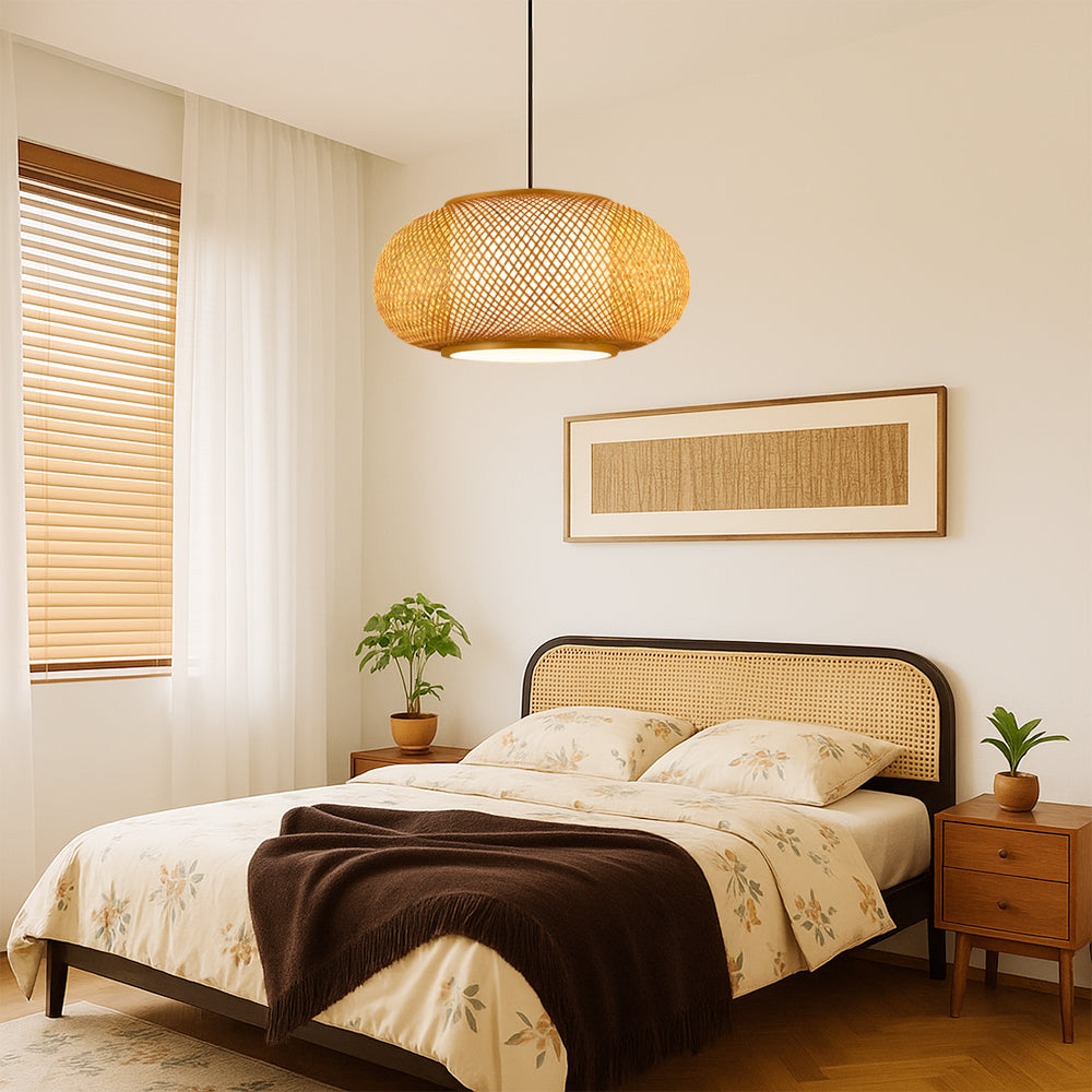 Lampe suspendue en bambou Hansens
