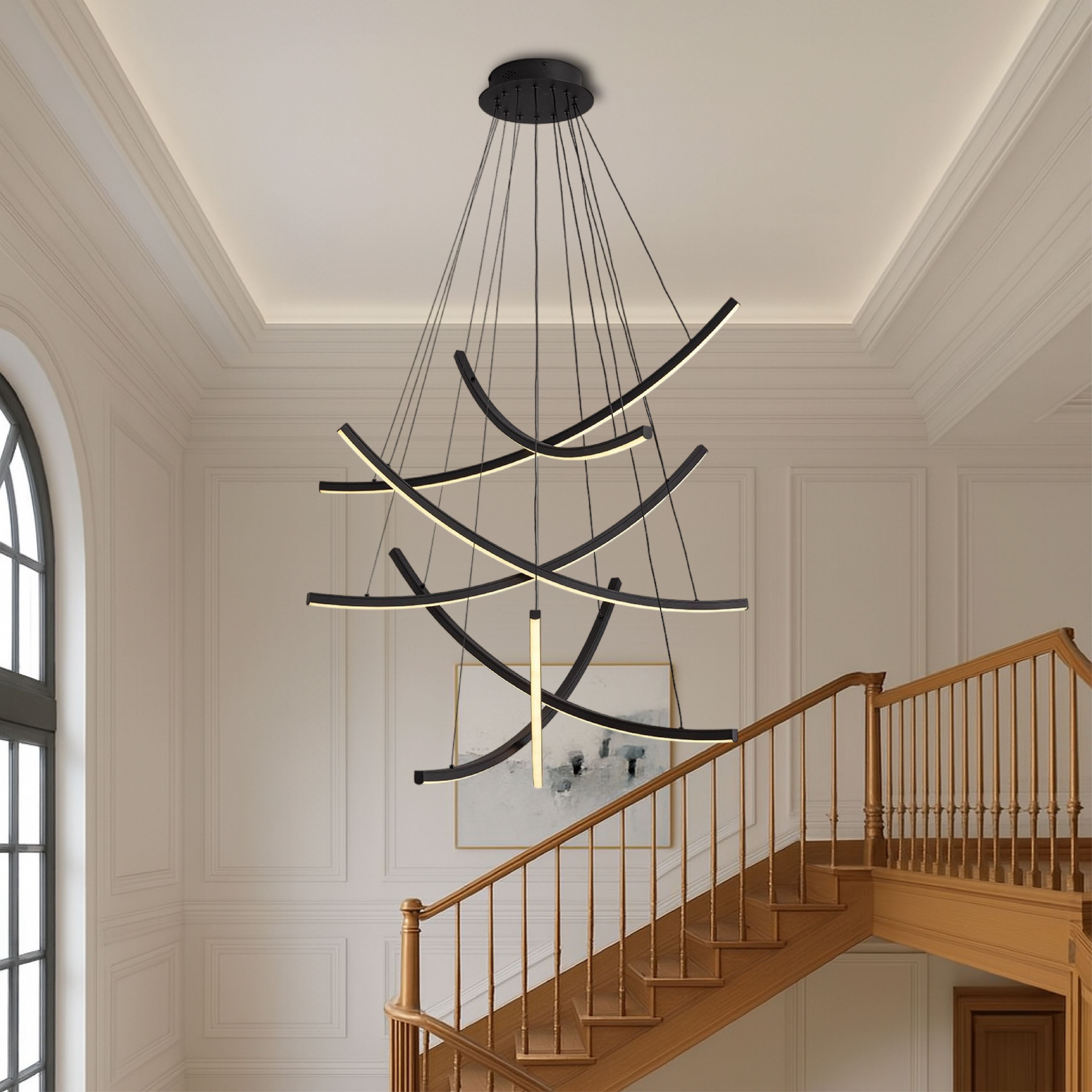 Lustre d'escalier nordique Rella