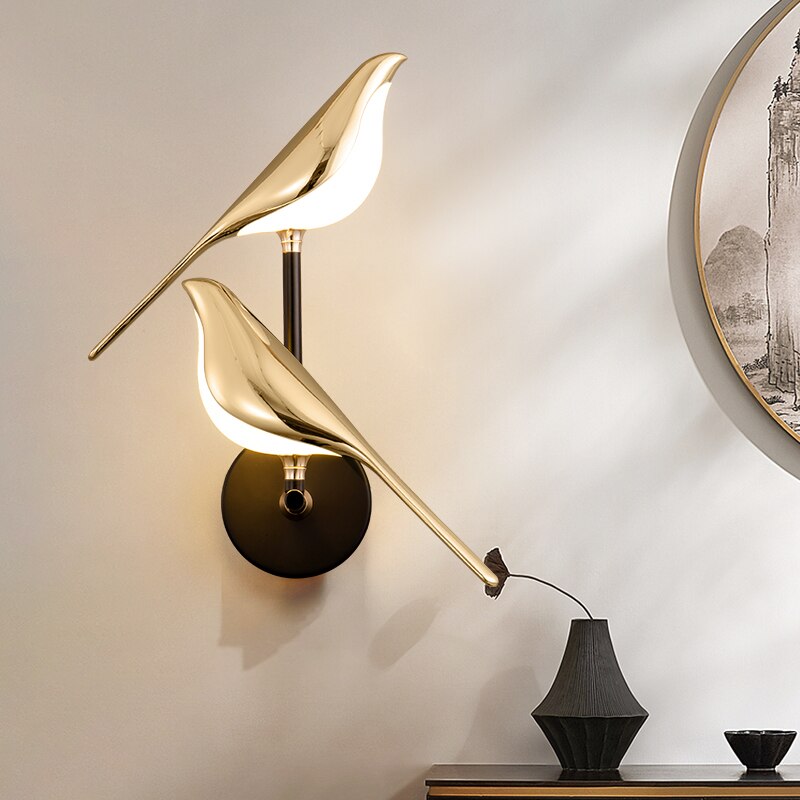 MrBird's Applique murale moderne en forme d'oiseaux