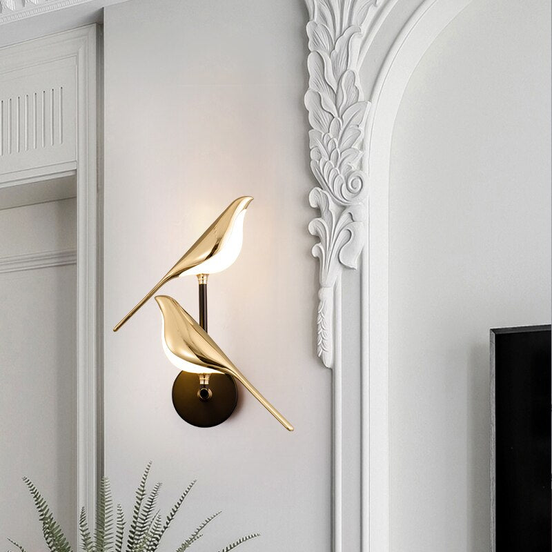 MrBird's Applique murale moderne en forme d'oiseaux