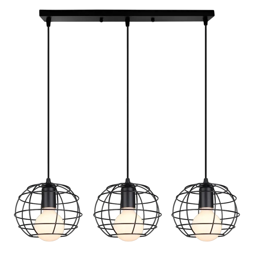 Table à manger Lampe suspendue à 3 têtes de Nuo