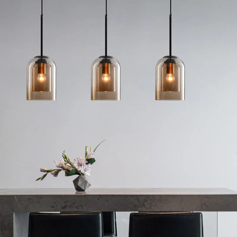 Lampe pendante en verre de Jani